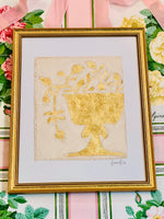 Load image into Gallery viewer, Gold Leaf Botanical on Linen by Laura Rice
