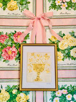Load image into Gallery viewer, Gold Leaf Botanical on Linen by Laura Rice
