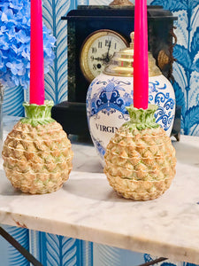 Italian Ceramic Pineapple Candleholders 🍍