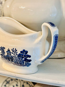 Churchill Blue Willow Gravy Boat