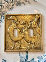 Load image into Gallery viewer, Vintage Brass Goose Switch Plate
