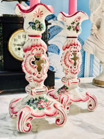 Load image into Gallery viewer, Fabulous French Faience Candlesticks
