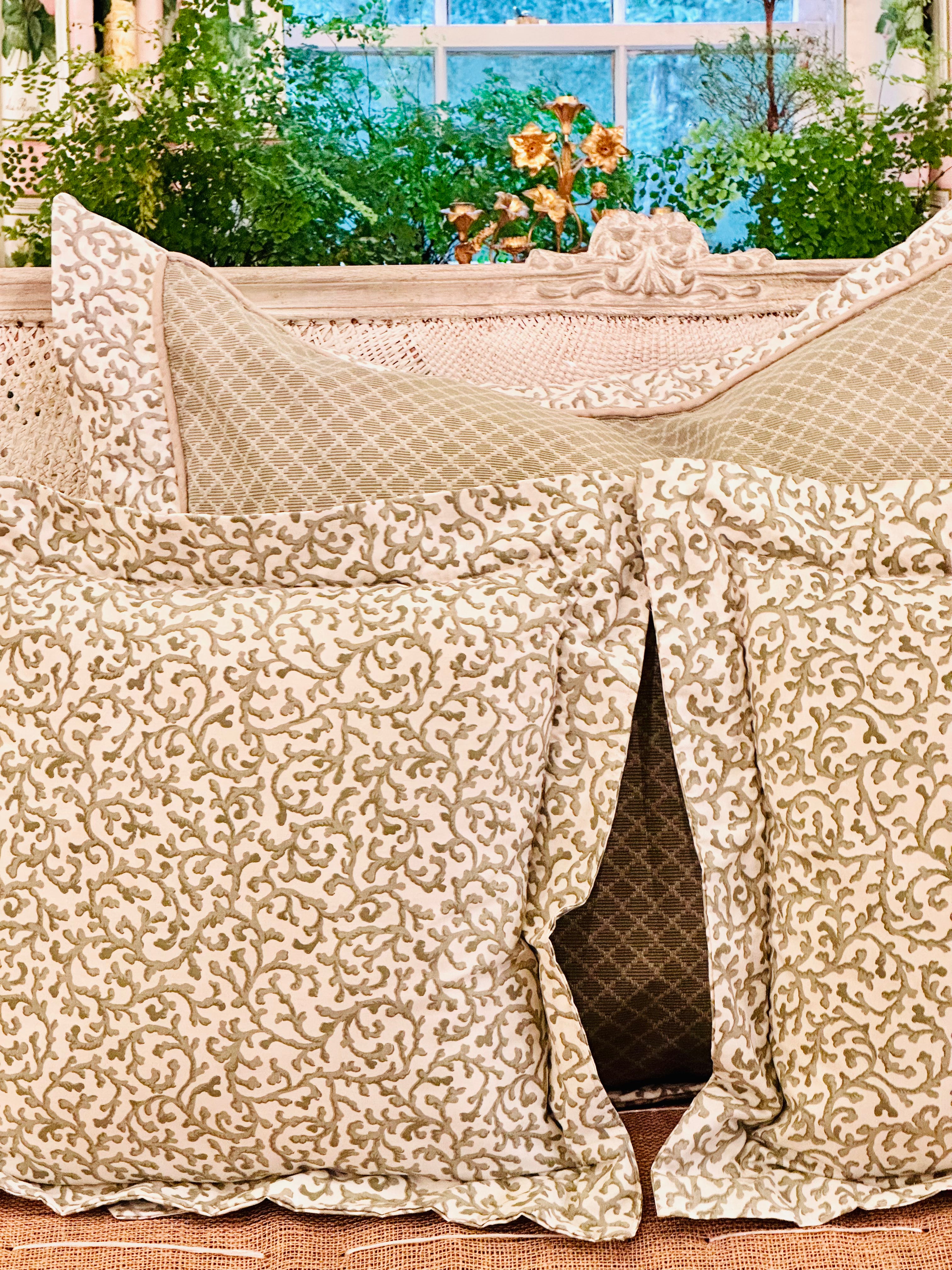 Set of Three Waverly Savoy in Sage Pillows