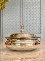 Load image into Gallery viewer, Vintage Sheffield Silver Plated Covered Dish with Pyrex Insert
