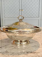 Load image into Gallery viewer, Vintage Oneida Silver Plated Covered Dish Covered Dish with Pyrex Insert
