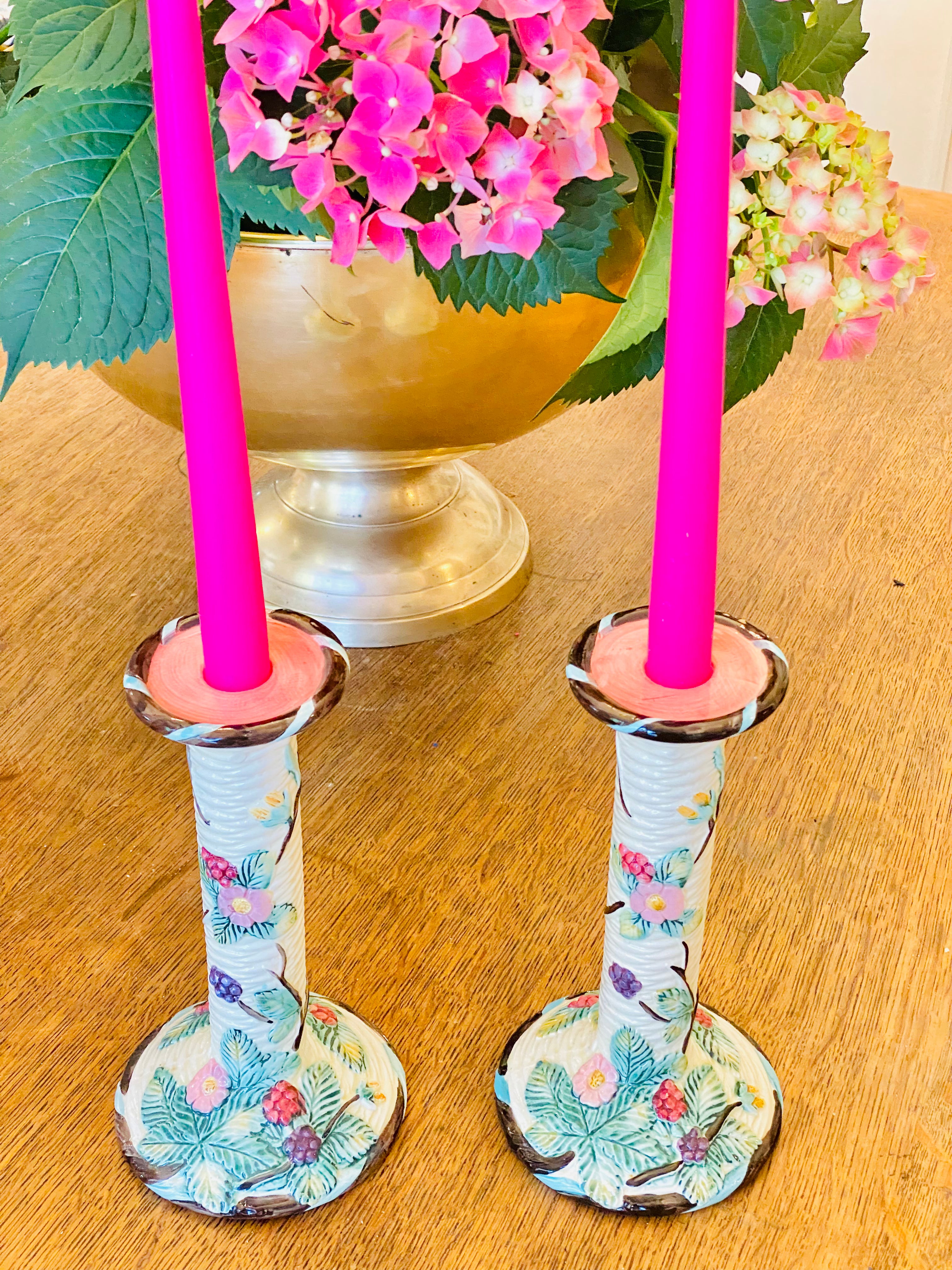 The Haldon Group Wild Berry & Blossoms Candlesticks