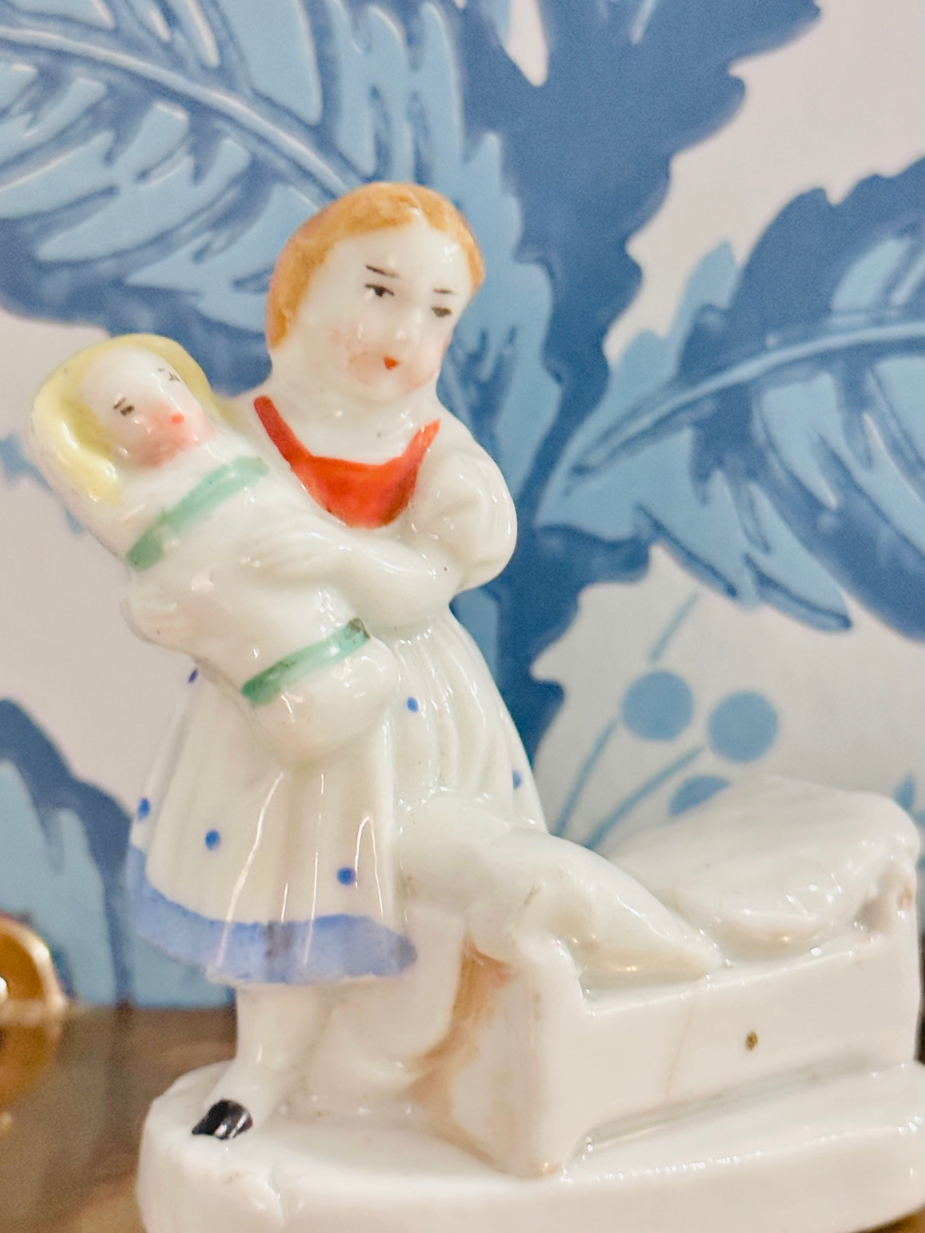 Antique Staffordshire Mother & Baby