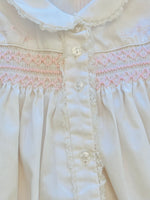 Load image into Gallery viewer, Sweet Smocked &amp; Hand Embroidered Baby Dress
