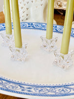 Load image into Gallery viewer, Set of Four Starburst Glass Candleholders
