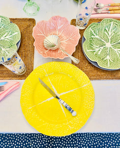Vibrant & Stunning Secla Plate & Blue Onion Knife