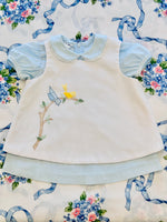 Load image into Gallery viewer, Lovely Pale Blue Dress with Embroidered Apron
