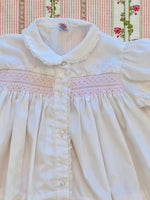 Load image into Gallery viewer, Sweet Smocked &amp; Hand Embroidered Baby Dress
