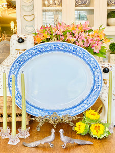 19x16 Magnificent Ironstone Blue & White Platter