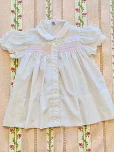 Sweet Smocked & Hand Embroidered Baby Dress
